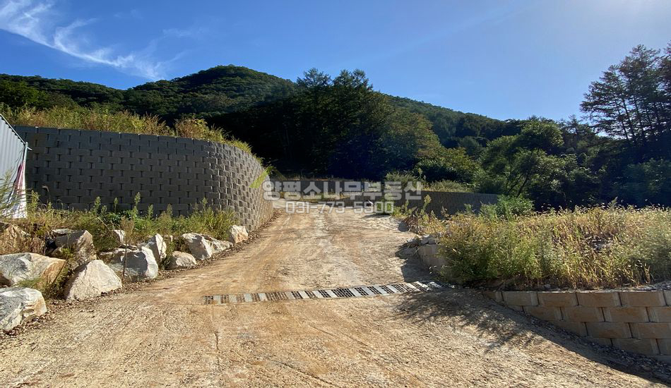 양평군 단월면 산음리 한적한 지방도변 토목완료 부지