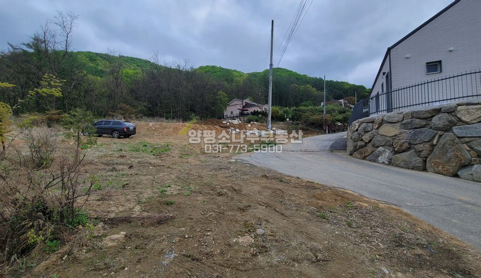 양평군 강하면 성덕리 넓은 진입도로, 멋진 산조망 주택지