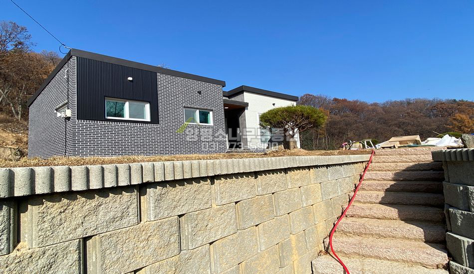 양평군 강하면 동오리 마을 깊숙한곳 신축 단층주택