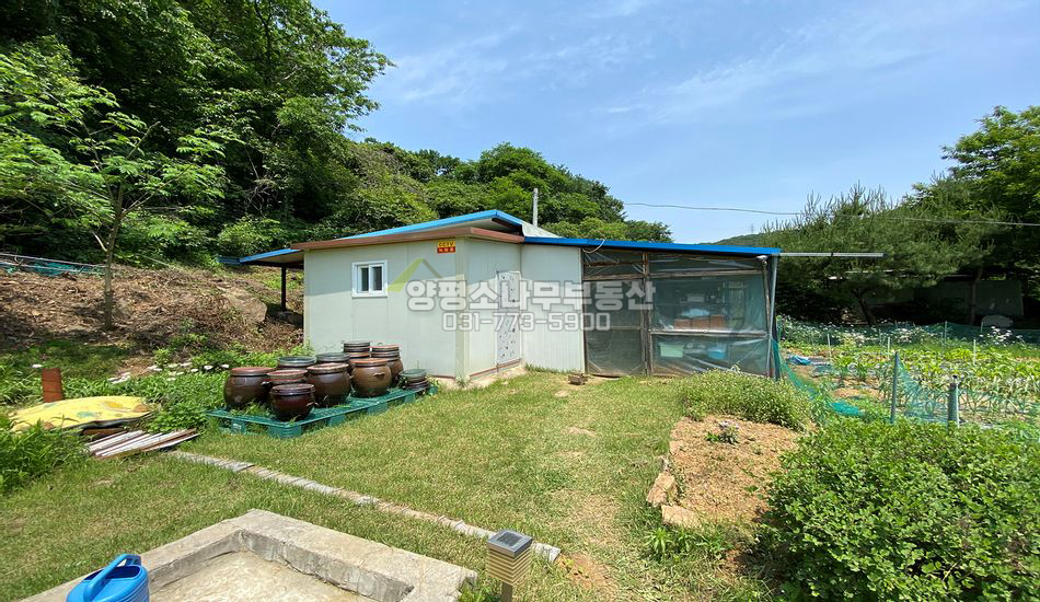 양평군 용문면 화전리 한적한 지방도변 주말농막