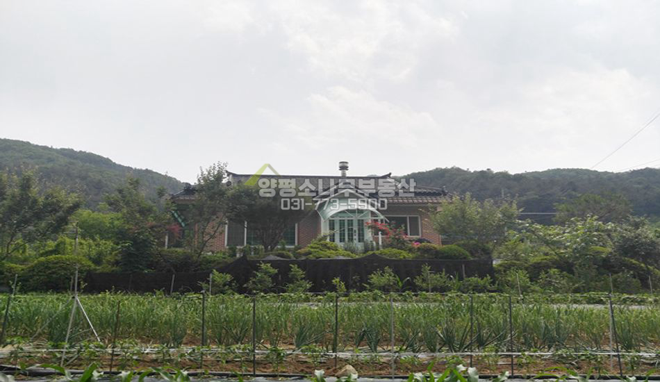 양평군 청운면 신론리 마을초입 텃밭넓은 주택