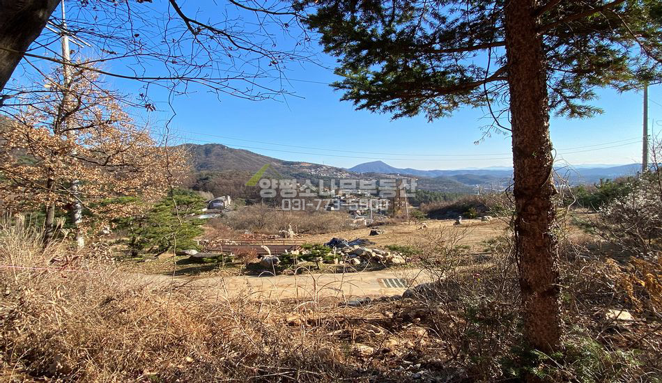 양평군 양평읍 백안리 마을 상단 산자락 주택지