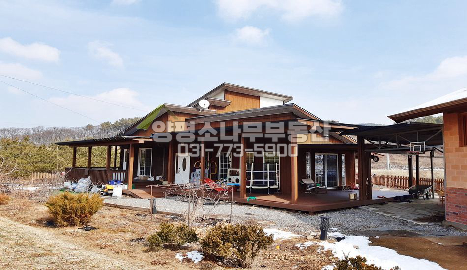 양평군 용문면 화전리 마을 안쪽 평지 나홀로 아궁이 주택