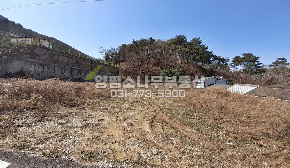양평군 용문면 삼성리 마을 상단 북동향 전망/토목완료