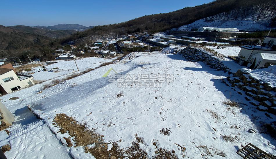 양평군 용문면 덕촌리 마을 상단 전망트인 주택지
