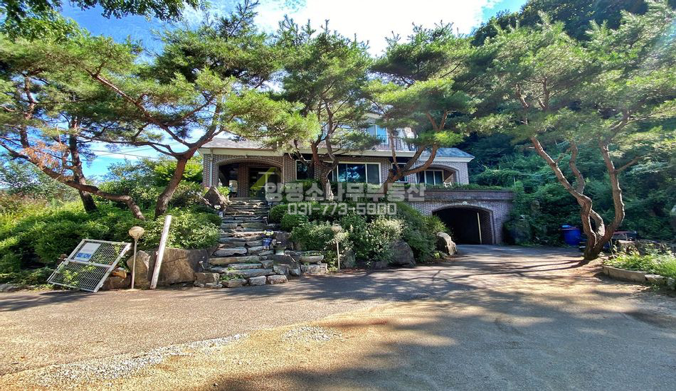 양평군 양동면 고송리 한적한 지방도변 나무 많은 주택