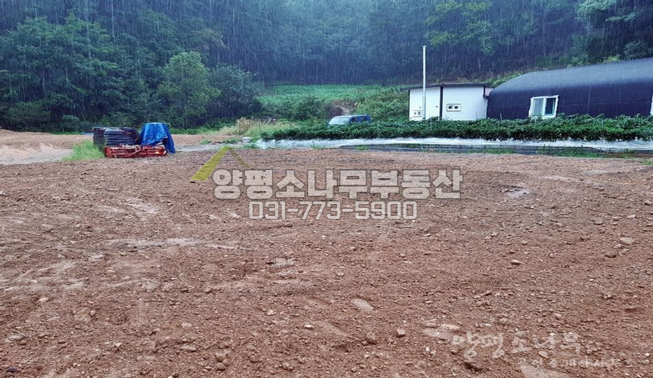 양평군 용문면 오촌리 산자락 동향전망