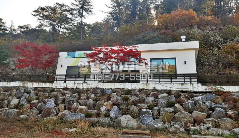 양평군 서종면 노문리 벽계천 조망 심플 화이트 철근